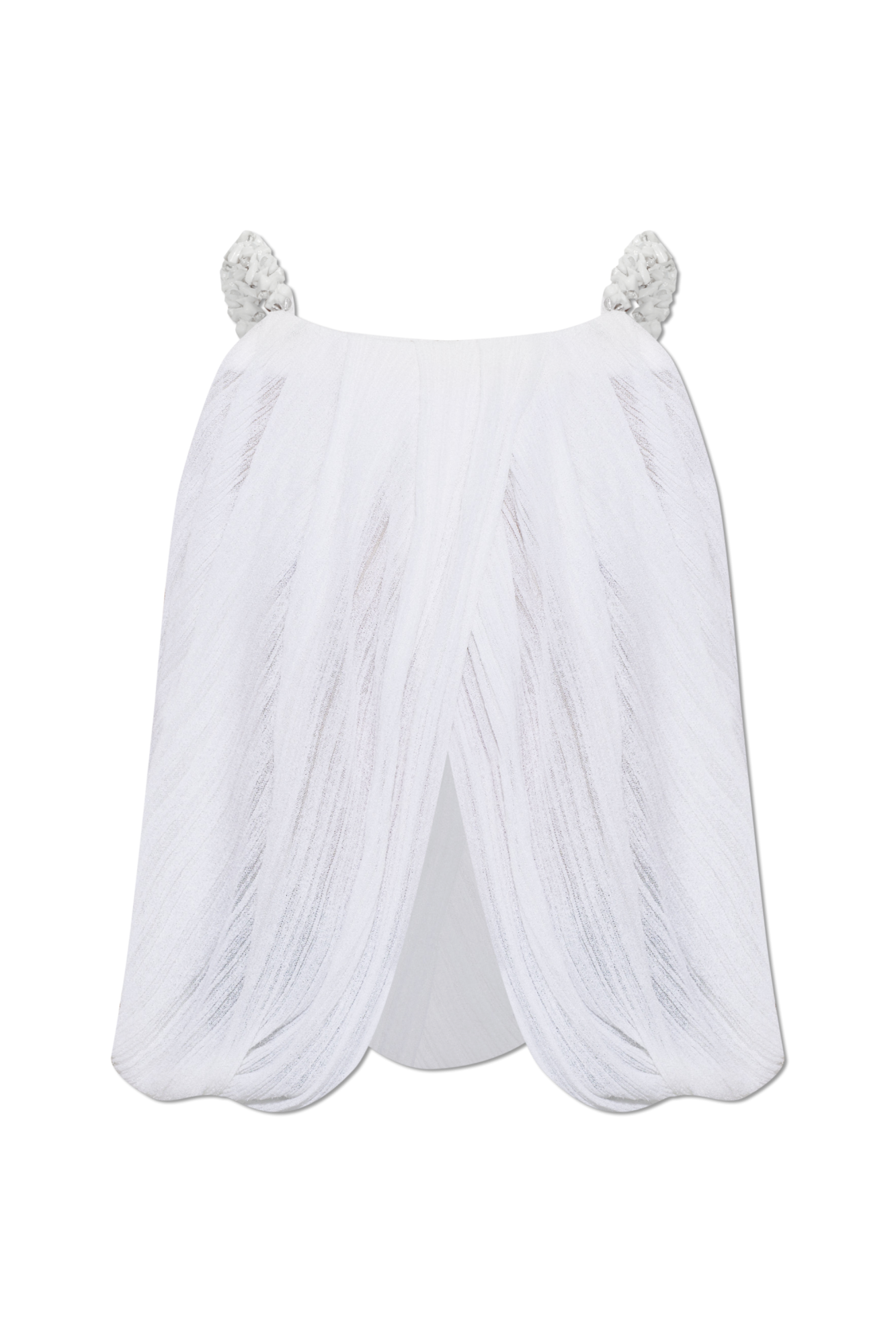 Balmain Asymmetrical beaded top with spaghetti straps | Women's